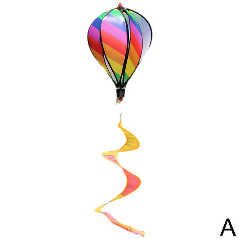 Wind Spinner Wind Chimes Rotating Windmill Rainbow Air Stripe Decoration Windsock Balloon Garden Outdoor Q3h4: A