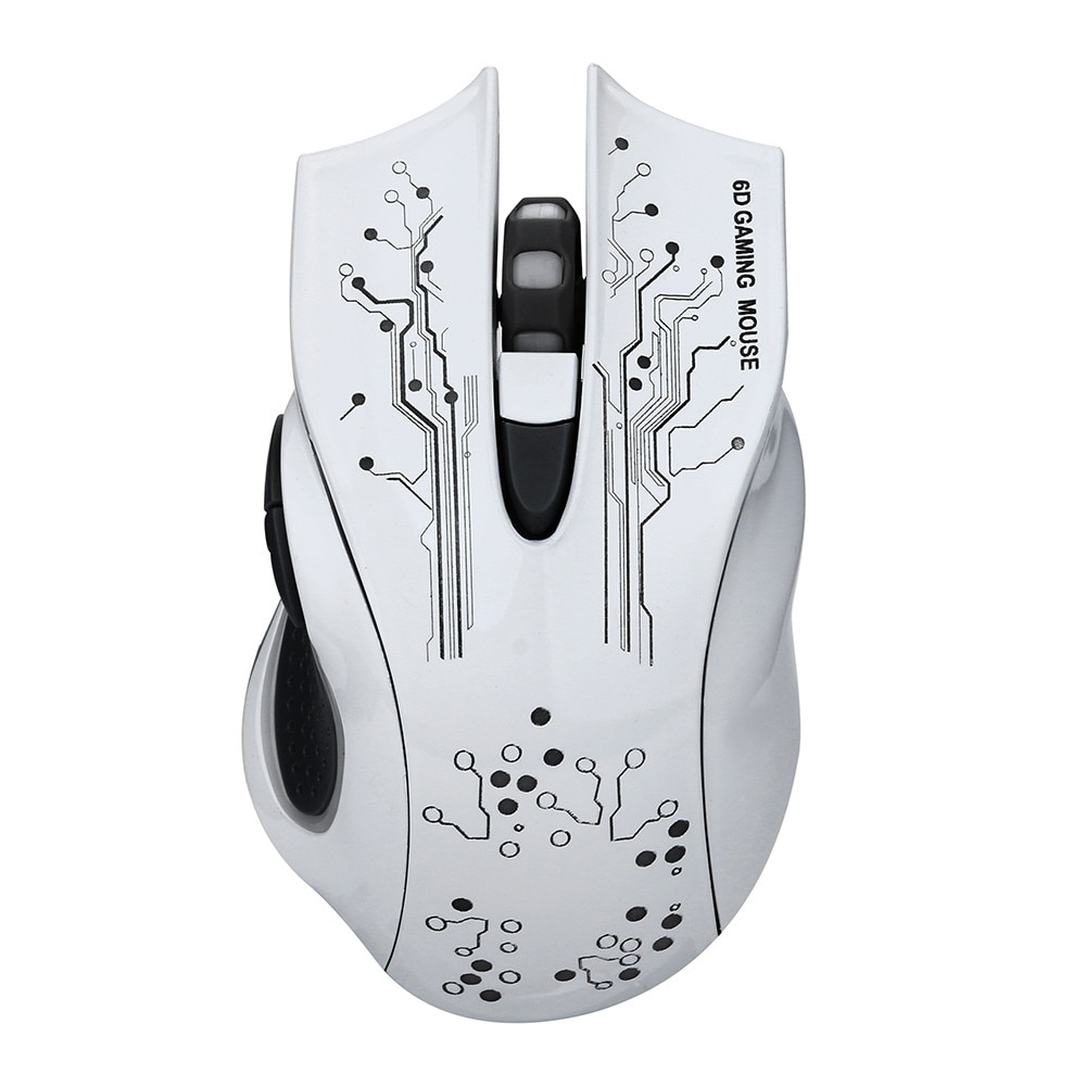 VOBERRY USB Wired Mouse 5500DPI 6 Buttons Gaming Mouse Black White Optical LED Backlit Ergonomic Game Mice For PC Laptop