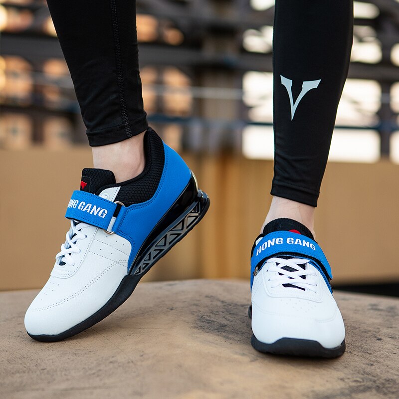 Weightlifting Shoes Weight Lifting Shoe Hightop Gym Training Bodybuilding Suqte Power Lifting: White / 42