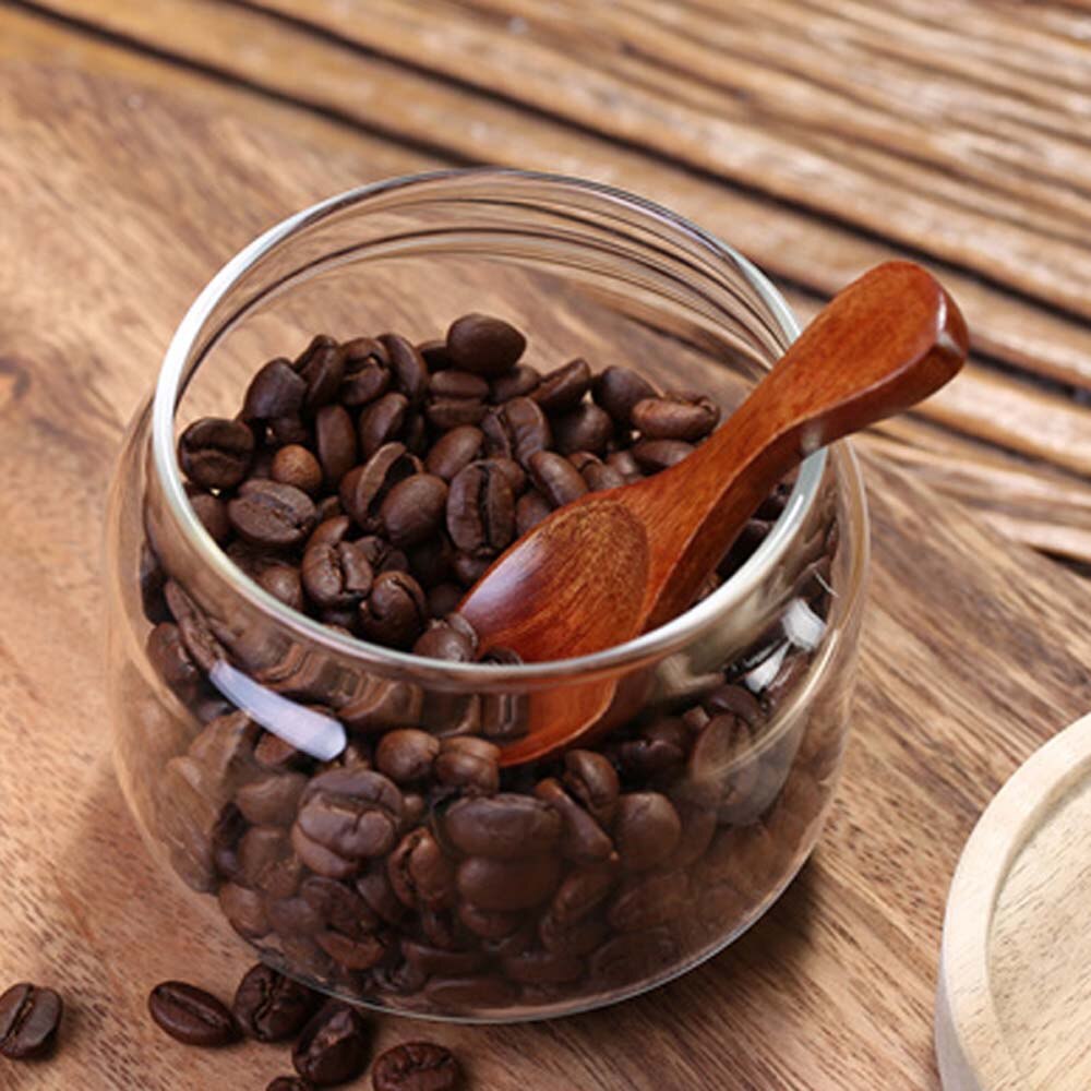 Mini träsked kök krydda sked trä socker te kaffe skopa små korta kryddor skedar redskap matlagningsverktyg