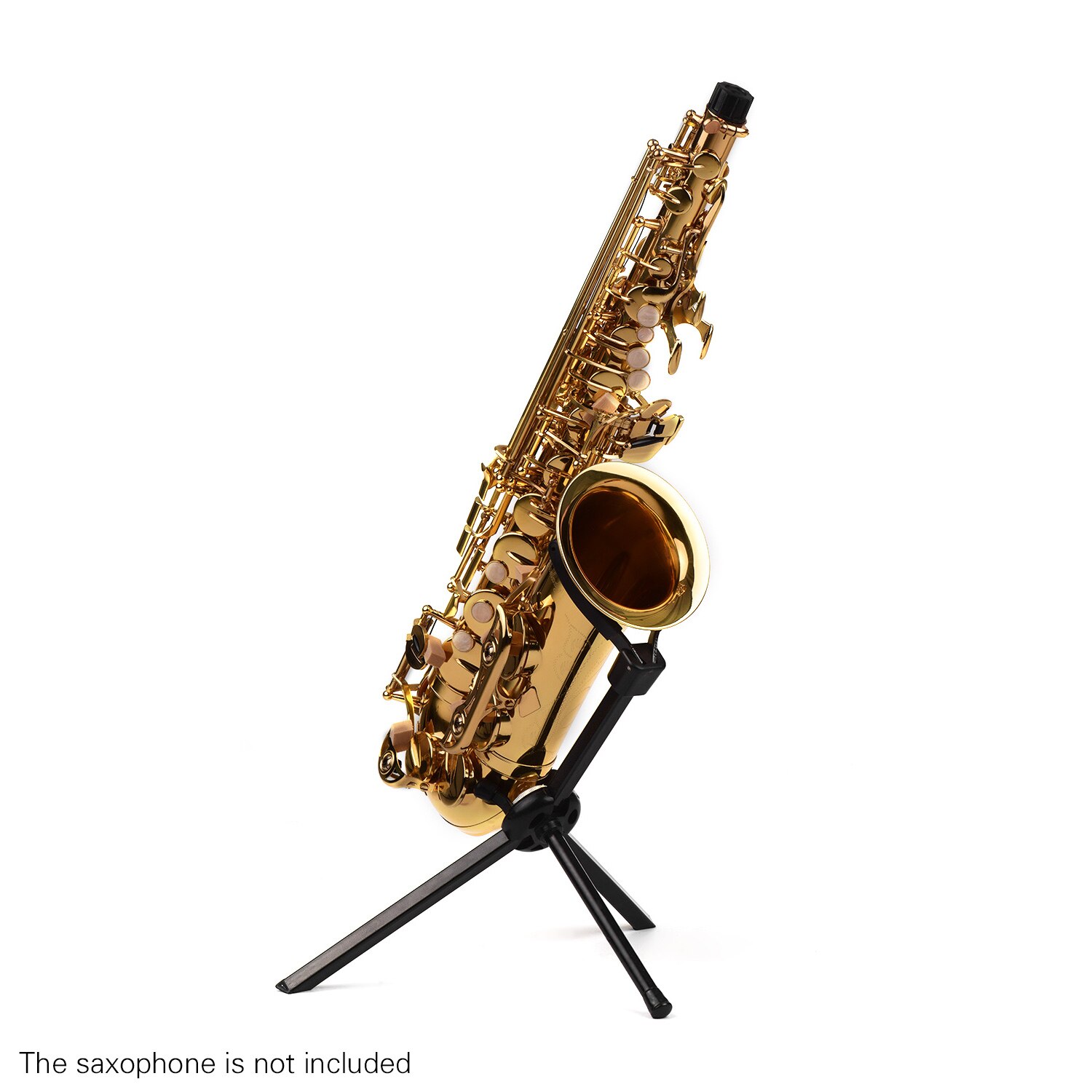 Draagbare Alt/Tenor Saxofoon Stand Sax Floor Stand Houder Rvs Opvouwbaar met Draagtas: for alto sax