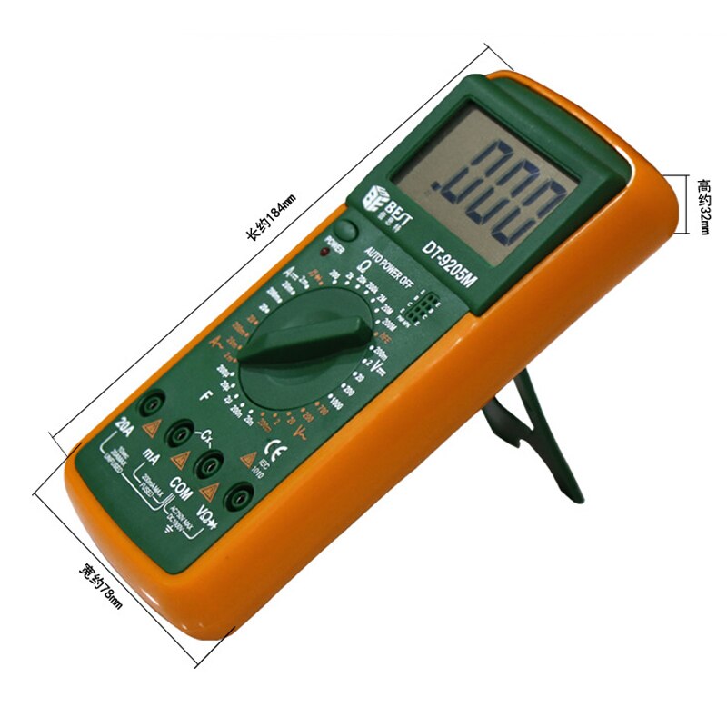 DT9205M AC DC LCD Display Electric Handheld Tester Meter Digital Multimeter Multimetro Ammeter Multitester DT9205A