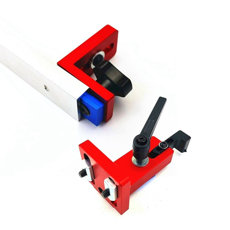 2 Pcs Woodworking T Slot Miter Track Stop Locator Rail Retainer Chute Backing Connector, 30 T-Slot &amp; 45 T-Track