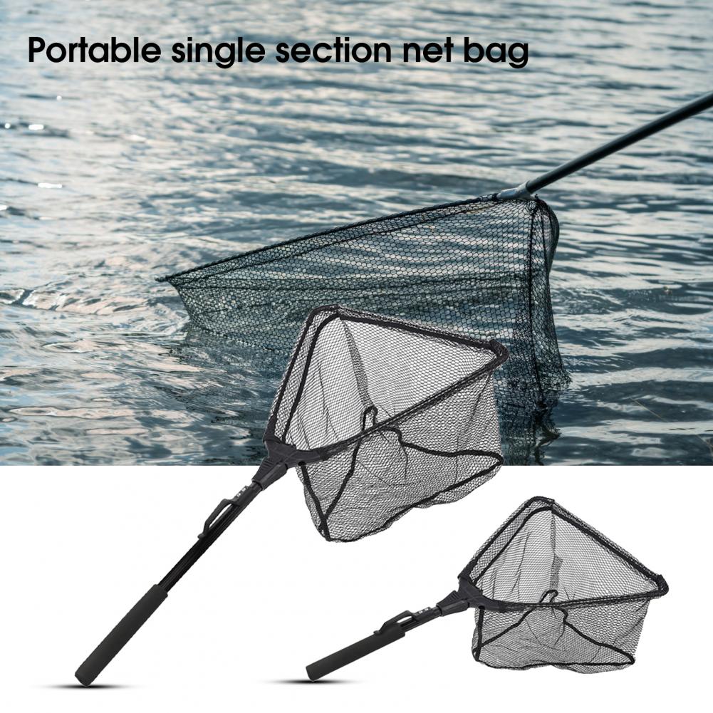 EVA Durable Useful Durable Folding Fishing Net Black Scoop Net Quick Dry for Angling