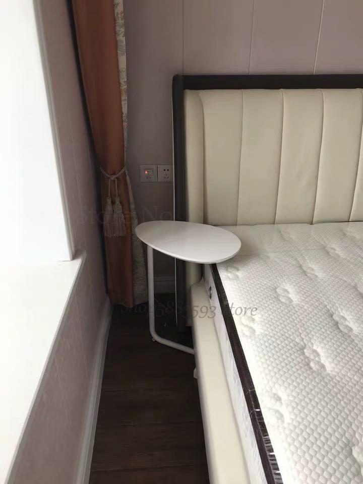Stue sofabord sengebord oval massivt træ læsebord balkon lille sofabord sofa mini hjørnebord: Bomklapp 6