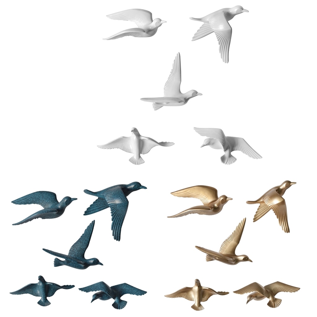 Décorations murales de la mouette en résine | 5 Styles disponibles, chambre à coucher, décoration murale de la maison