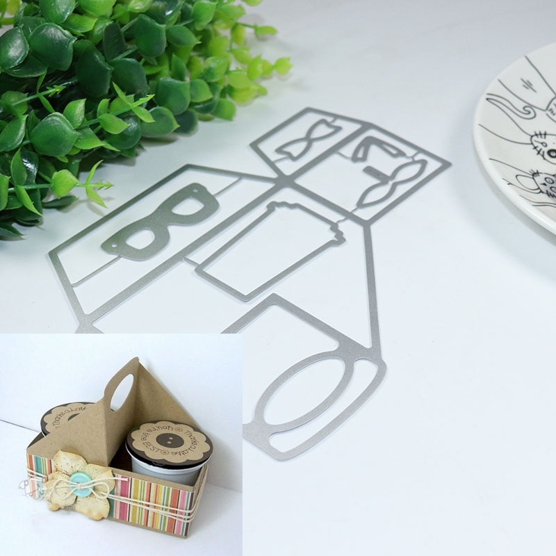 Draagbare doos sjabloon metalen snijmallen voor doe-het-zelf scrapbooking papier kaart knutselen reliëfmallen