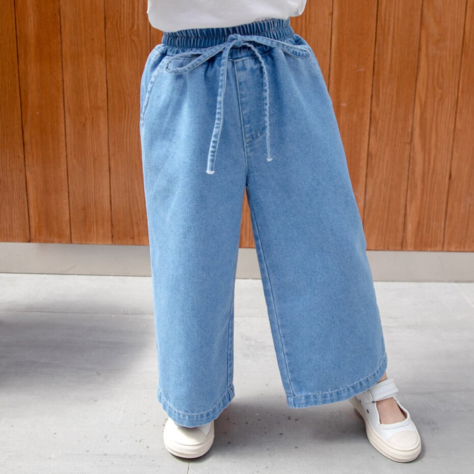 Baby Jeans Wijde Pijpen Broek Jeans Baby Effen Kleur Jeans Baby Girl Lente Herfst Meisjes Kleding