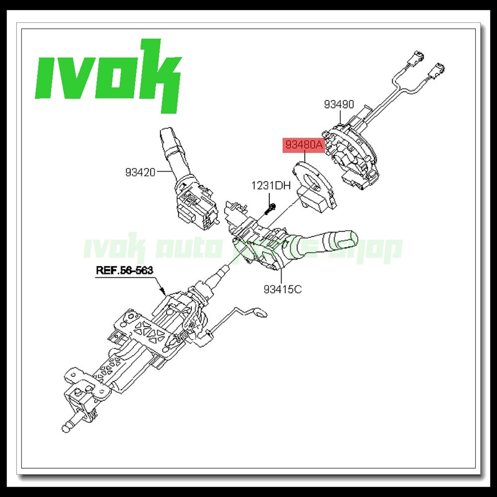 93480-3L002 Steering Angle Sensor For Hyundai Azera IX35 Genesis Santa Fe Elantra Kia Borrego Forte Koup Sedona Soul