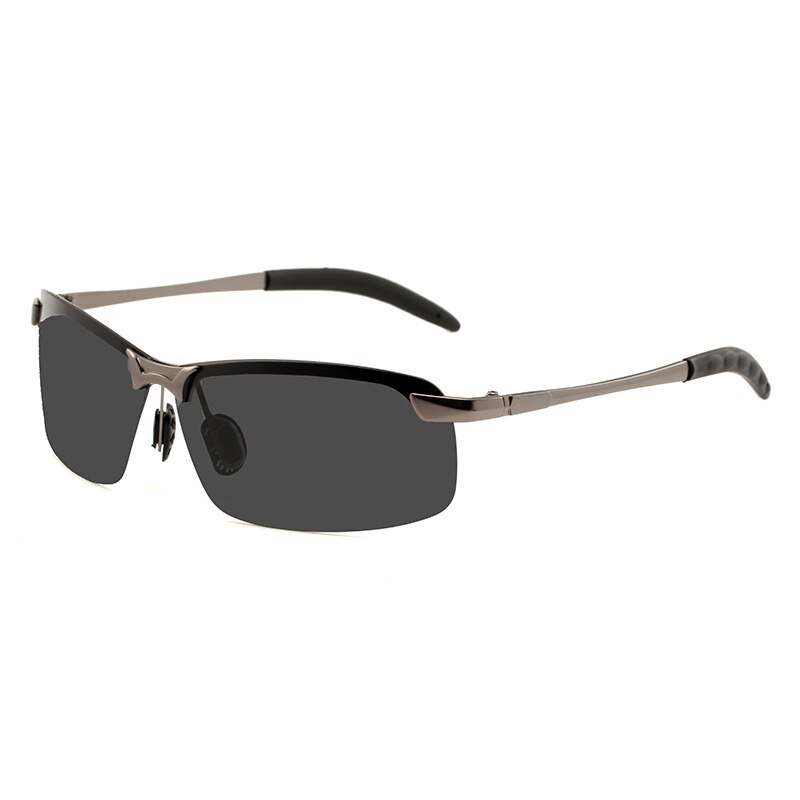 Meekleurende Zonnebril Bestuurder Gepolariseerde Kleur-Verandering Bril Kleur Veranderen Zonnebril UV400 3043 Hars Lenzen Unisex Eyewear: Gun Frame Grey