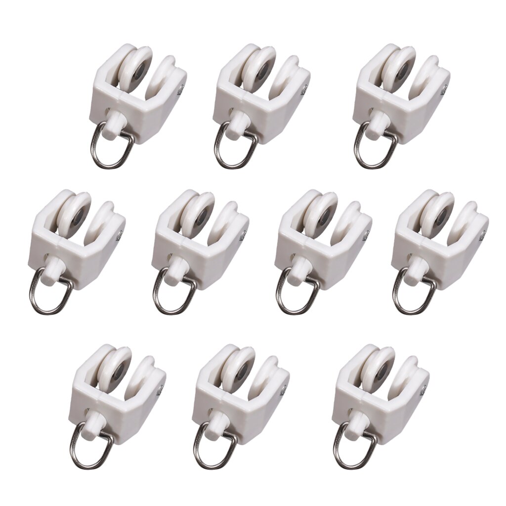 10pcs Curtain Track Glider Drape Rail Runner Gliding For Basement