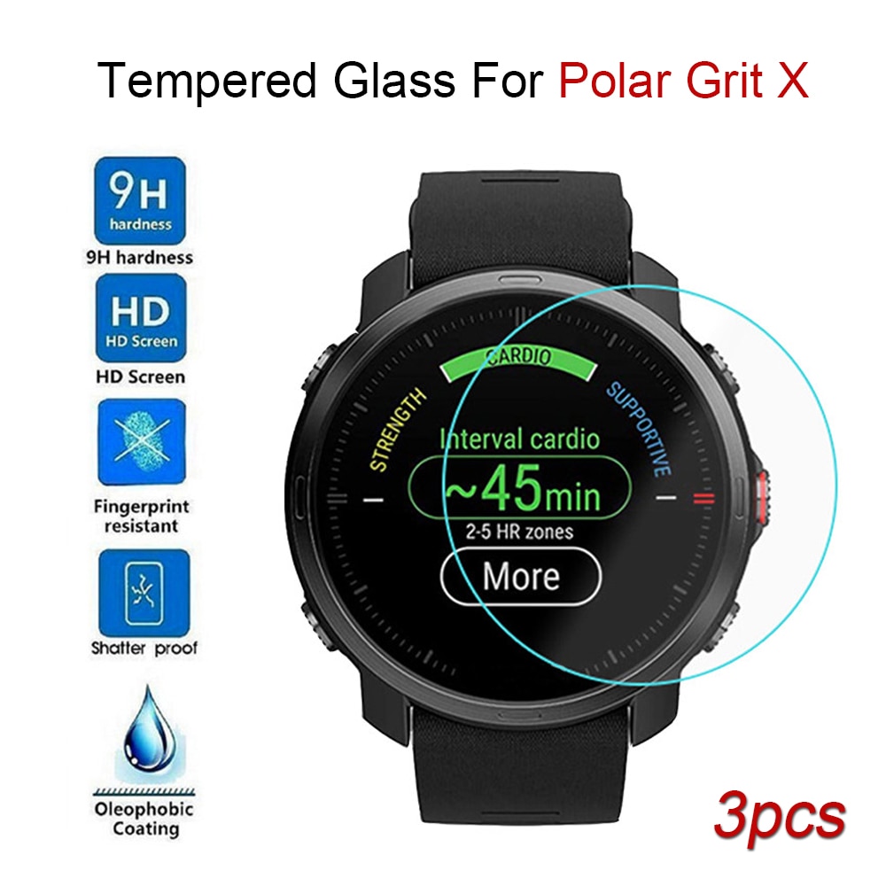 3Pcs Beschermende Glas Voor Polar Grit X Gehard Glas Film Screen Protector Bubble Gratis Anti-Kras Ultra Dunne clear 9H Glas