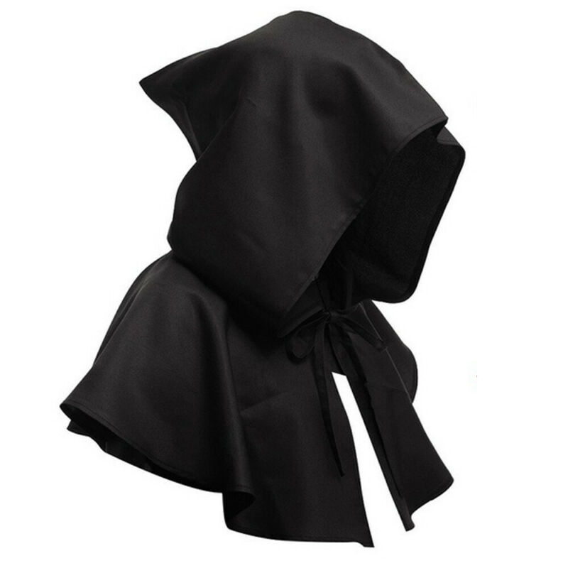 Halloween medeltida huva kappa gotisk kappa vampyrrockar cosplay snygg klänning kappa huva cap vuxen fest hattar