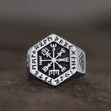 Onlysda Viking Valknut Jewelry Rings Valknut Norse Spirit Stainless Steel Gothic Vegvisir Jewelry For Man OSR550