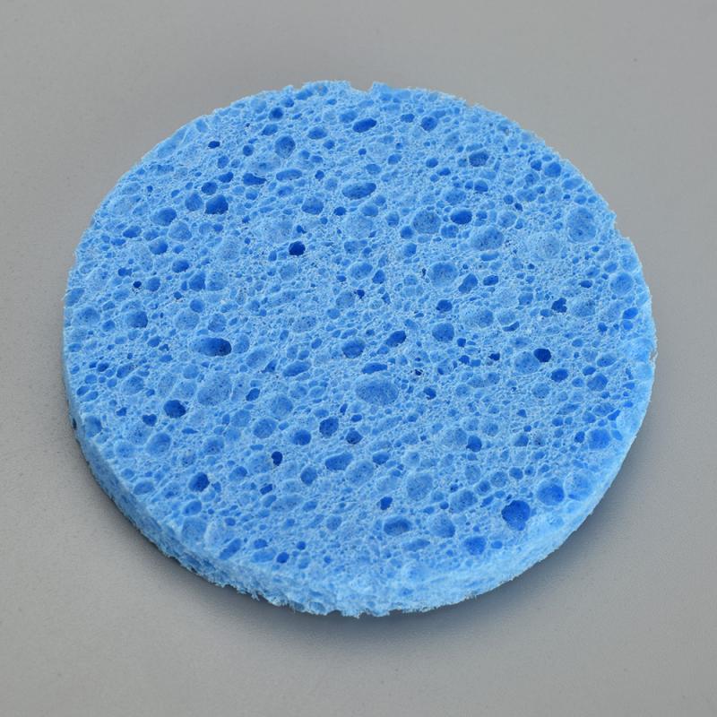 3 Colors Round Shape Sponge Cosmetic Puff Makeup Puff Cleansing Powder Puff Face Cleaning Makeup Remove Puff Cotton Cosmetic: blue