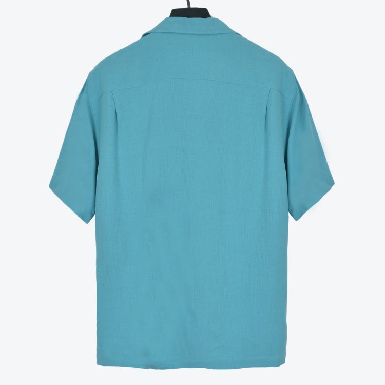 Vier kleuren zijden overhemden heren effen korte mouwen plus size herenoverhemd casual enkele zak zwart blauw grijs groen grote pasvorm 85-130kg