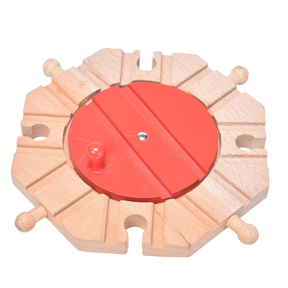 1PCS Miniatur Holz zug Schalter Track gesetzt Runden Plattenspieler Pädagogisches Spielzeug Jungen/Kinder Spielzeug fit Thomas und Brio