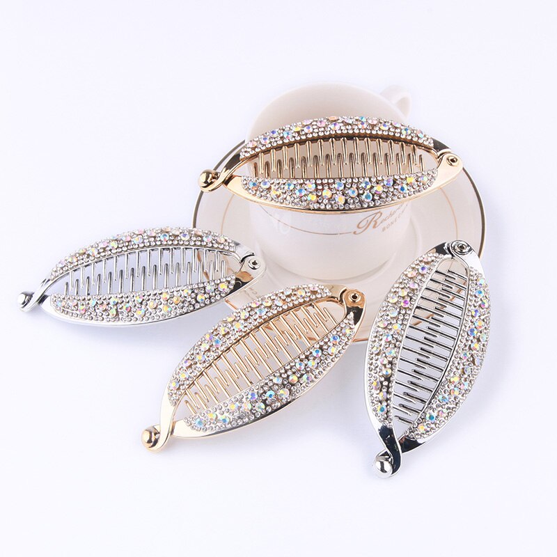 Banane bilden Haar Krallen Strass Fisch Clip Haarnadeln Haarspange Für Frauen Haar Clip Klemme Zubehör