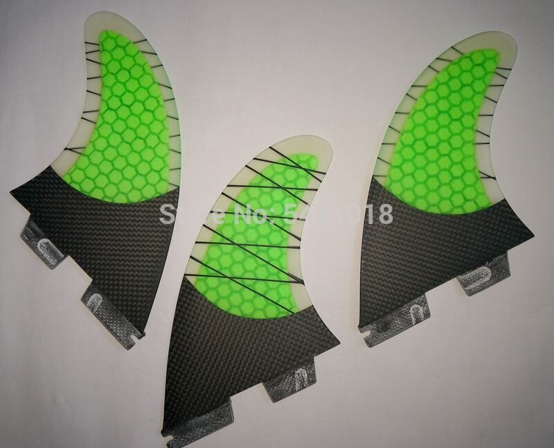 FCS II 2 Surf fins Tri set half carbon FCS 2 surfboard fins for surfboard G7 G5 L M Thrusters set