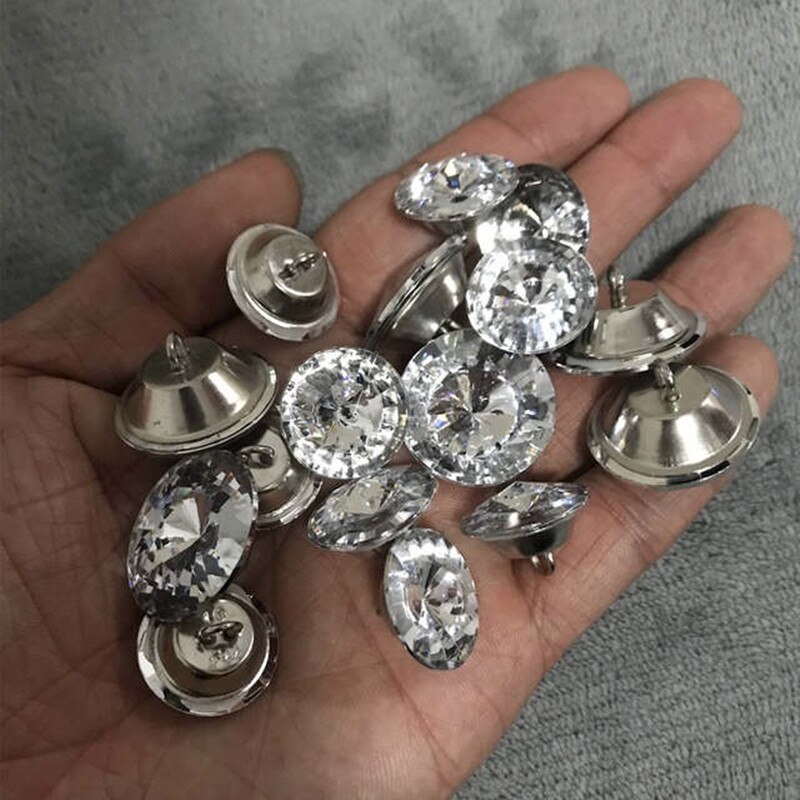 50 Stks/partij Acryl Knoppen Naaien Sofa Diy Diamant Bekleding Hoofdeinde Acryl Crystal Knoppen Accessoires 18/20/25/30 Mm