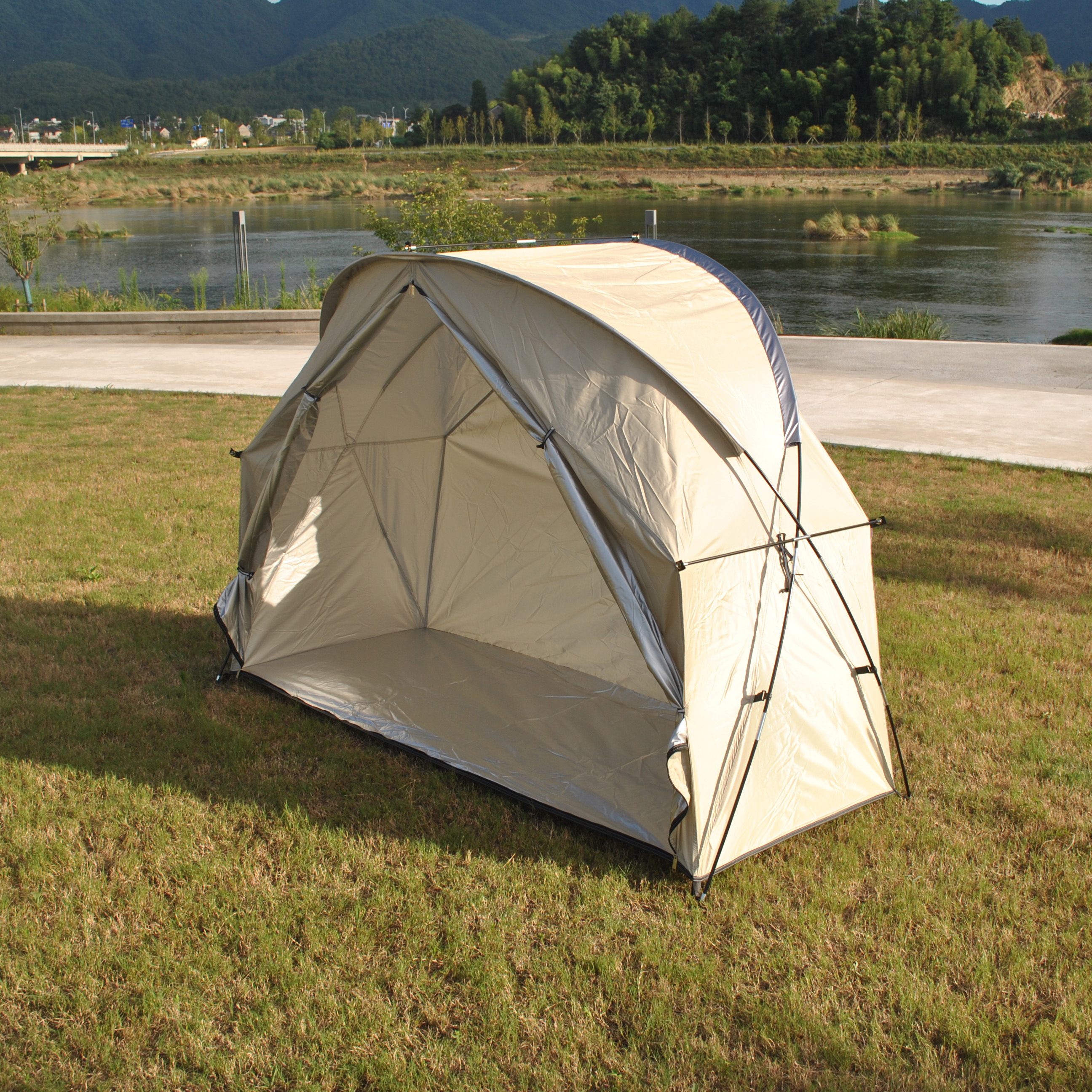 Slitesterkt trekkingtelt, off-ground seng, czx -725,  utendørstelt uten seng, , 1- personerstelt, sykkeltelt for oppbevaring