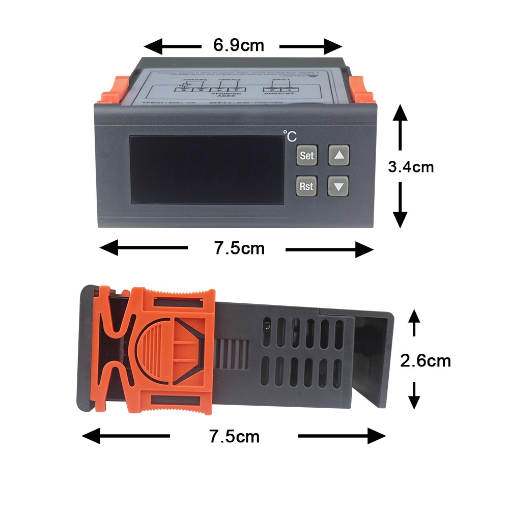 RC-113M AC 220V 2A PID Temperature Controller for Heating Digital Thermostat Regulator Termostato for Incubator Lab