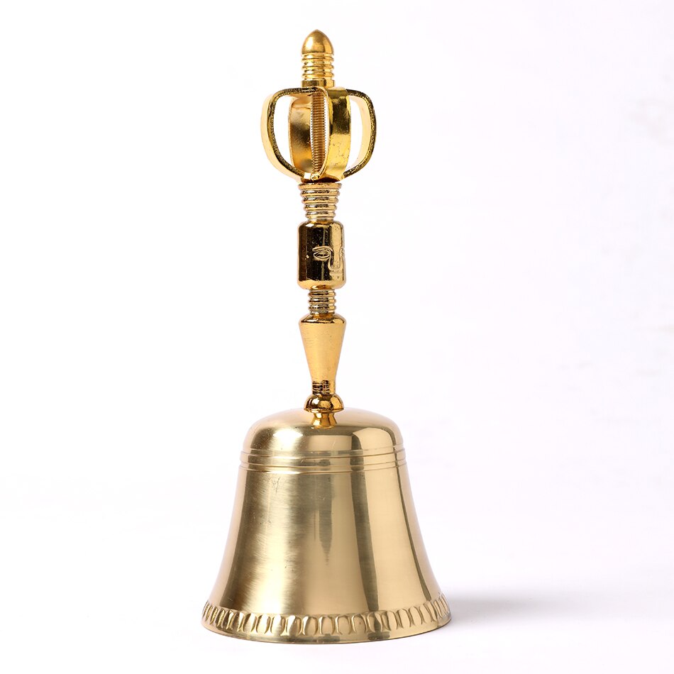 Tibetan Buddhist Meditation Bell and Dorje Set Shiplies Extra Loud Multi-Purpose Hand Call Bell