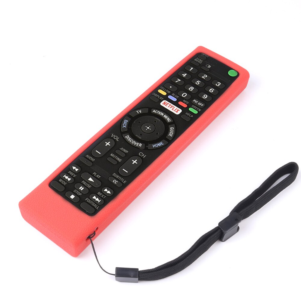 SIKAI Silicone Protective Case Cover for Sony RMT-TX200U/TX102U RMF-TX200U Remote Control Controller Cover Remote Holder Skin: Red