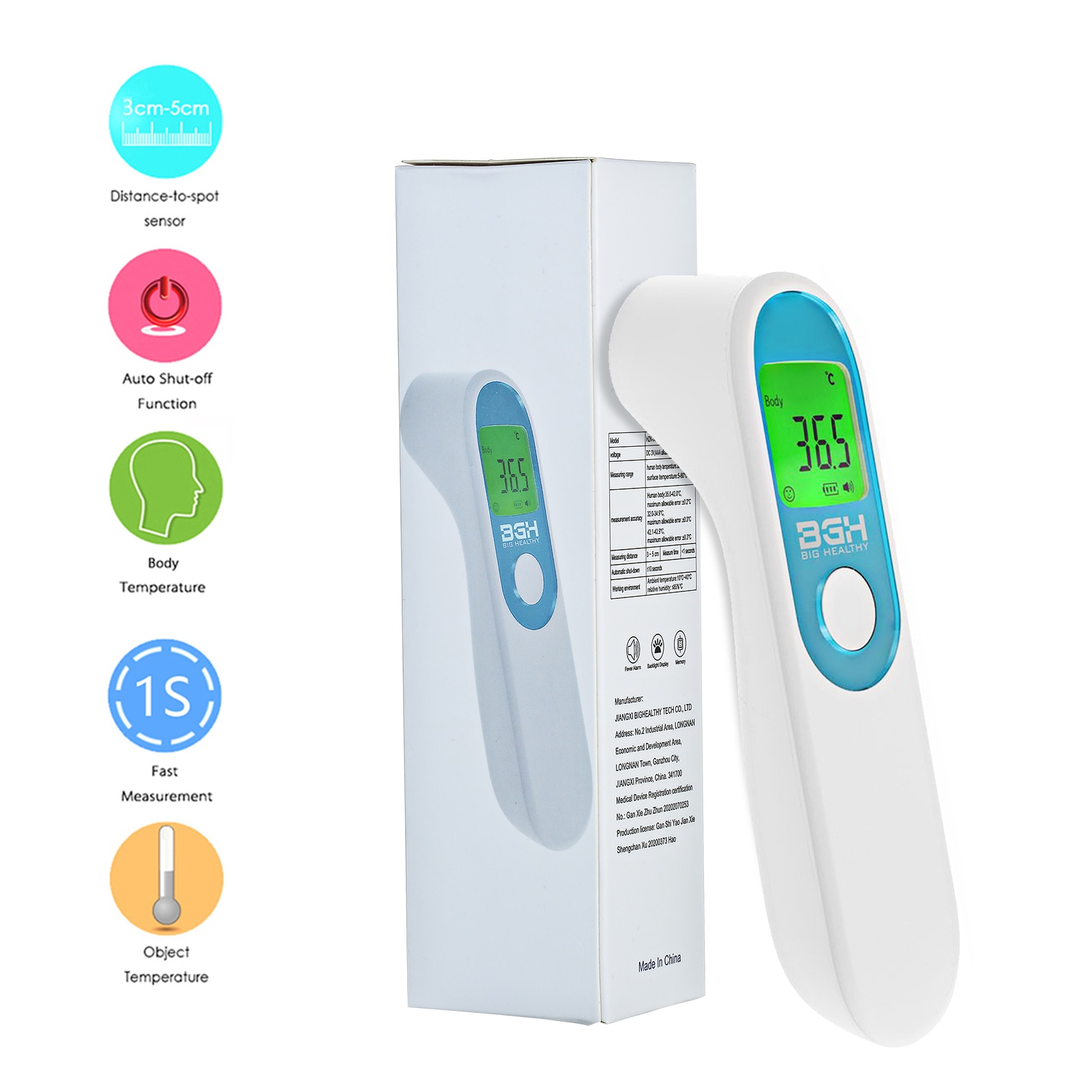 Digitale Thermometer Non-contact Infrarood Thermometer Digitale ℃/℉ Lcd Display Ir Voorhoofd Thermometers Lichaamstemperatuur Meten
