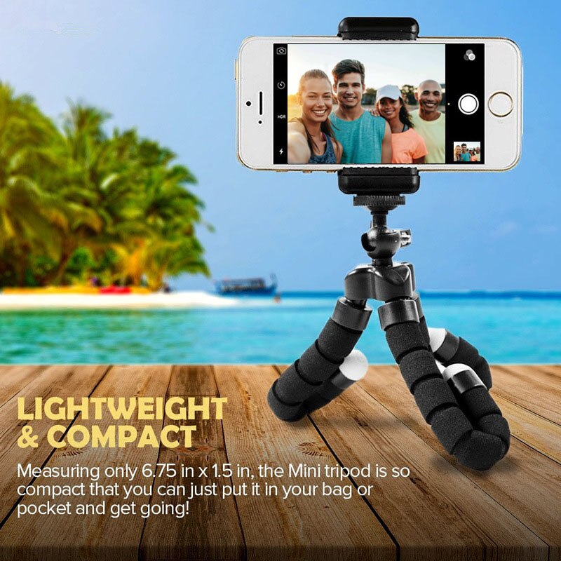 DUSZAKE Flexible Gorillapod Mini Tripod for Phone Tripod Stand Live Mini Phone Tripod for iPhone Xiaomi Phone Camera Accessories