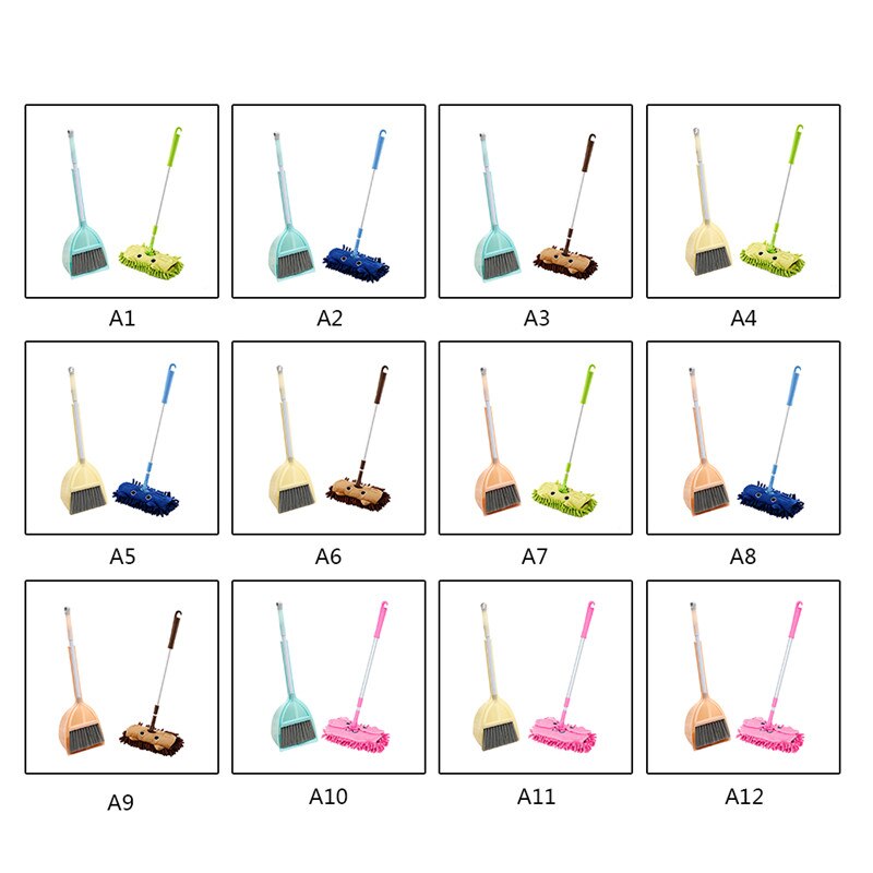 Children In Kitchen Broom Miniature Utensils Toys for Kids Pretend Play Mops Floor Cleaning Pretend Play Cleaning To Set