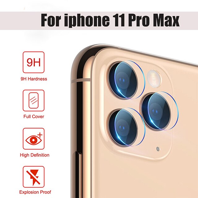 3Dフルバックiphone 11 プロスクリーンプロテクター強化ガラスレンズ保護フィルムiphone 11 プロマックスガラス: Only Lens glass / For iphone 11 6.1