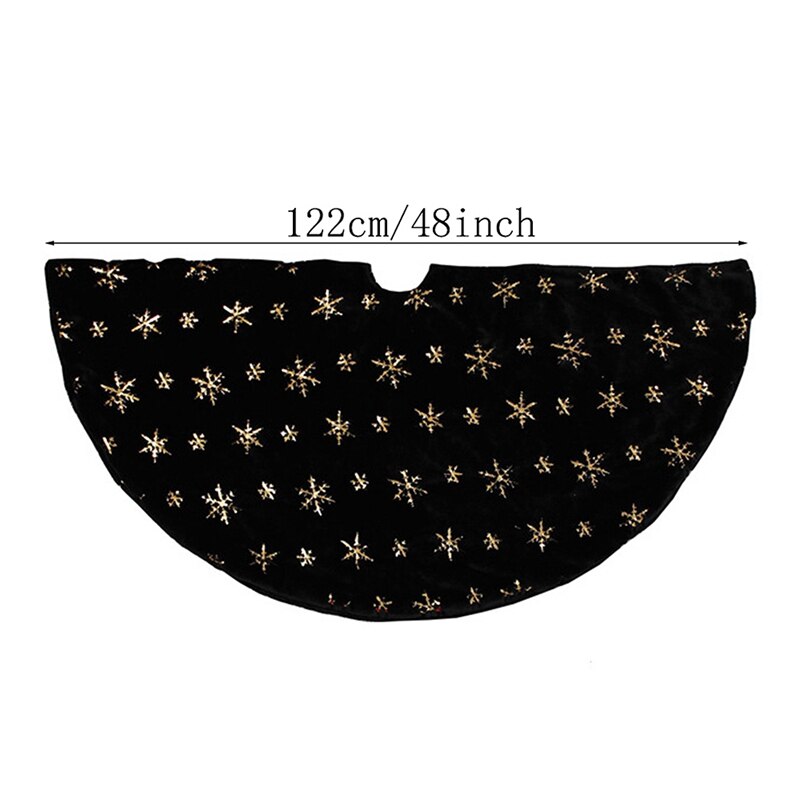 Fashionblack Gold Christmas Tree Skirt, Tree Skirt With Gold Sequin For Xmas Tree Decorations Indoor Outdoor