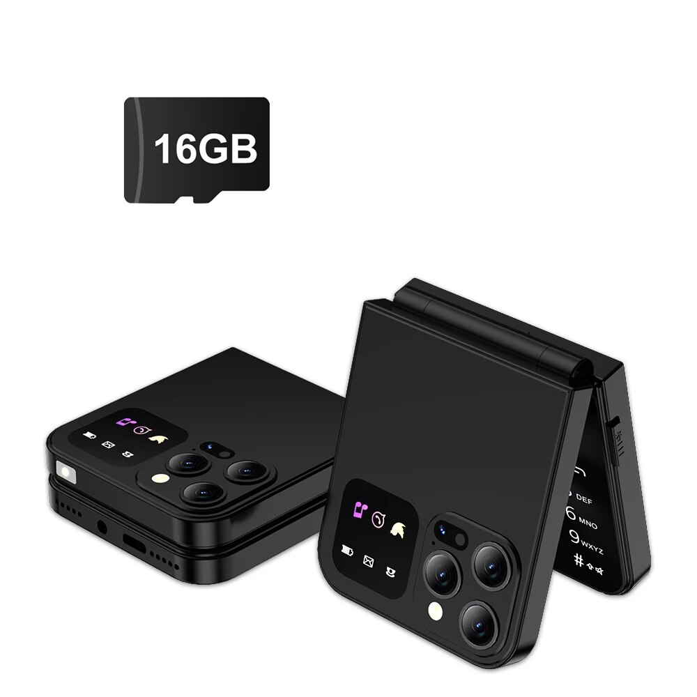 Servo a50 pro dobrável telefone móvel automático rádio fm chamada registro velocidade dial voz mágica dupla sim gsm desbloqueado celular 2.4 "tipo-c: Azul