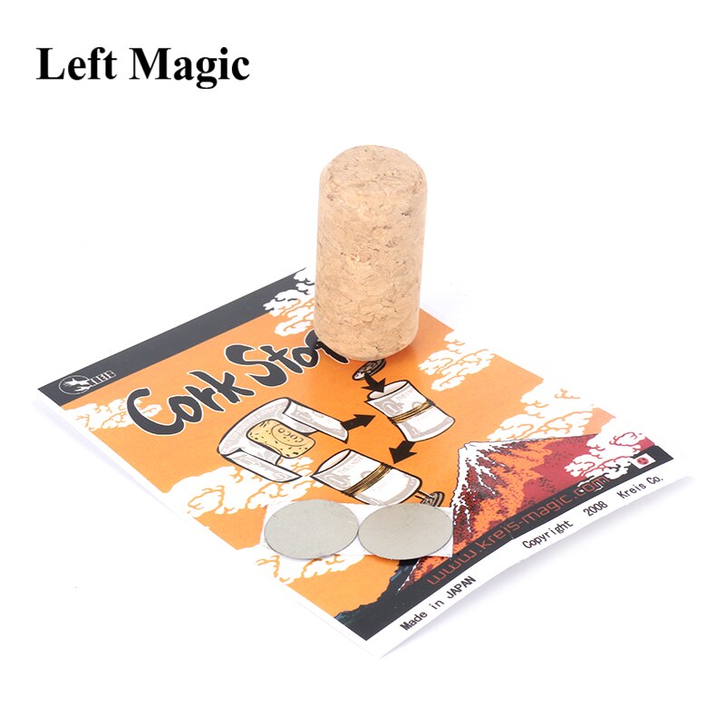 Kurk Goocheltrucs Coin Doordringende De Kurk Magia Goochelaar Close Up Gimmick Props Comedy Mentalisme