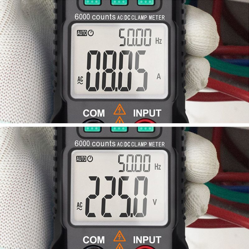 Clamp Meter Multimeter Dual Display Digital Ammeter Voltage Current Tester Tools
