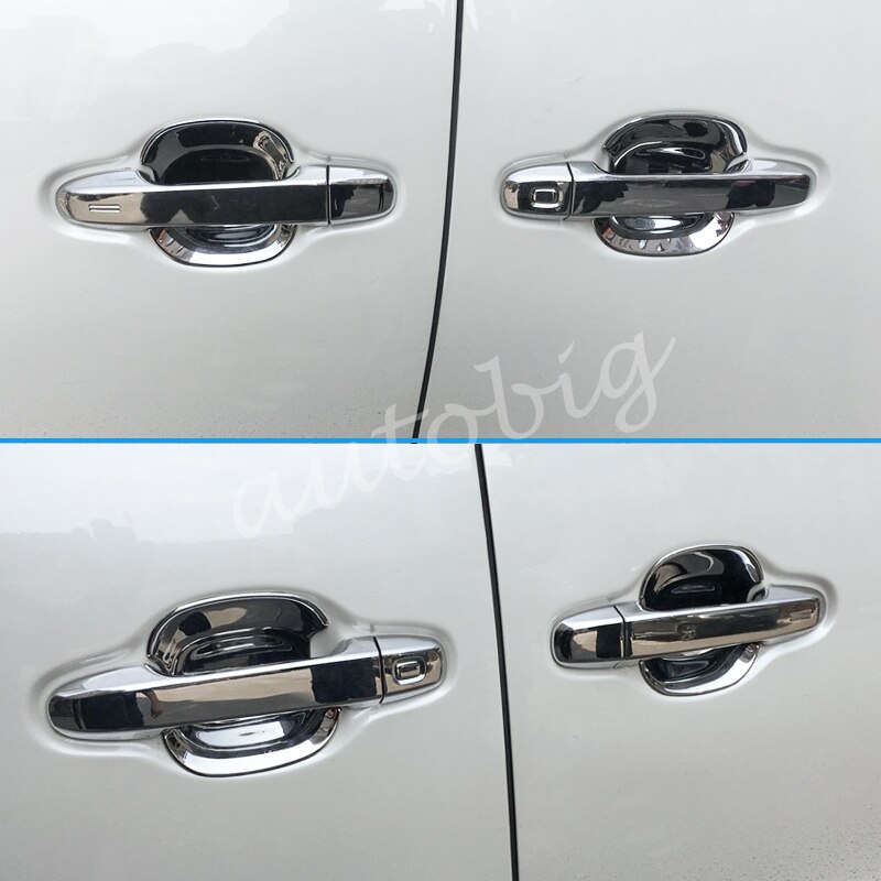 Chrome Door Handle Protector Cup Surrounds Accessories For Toyota Alphard Vellfire