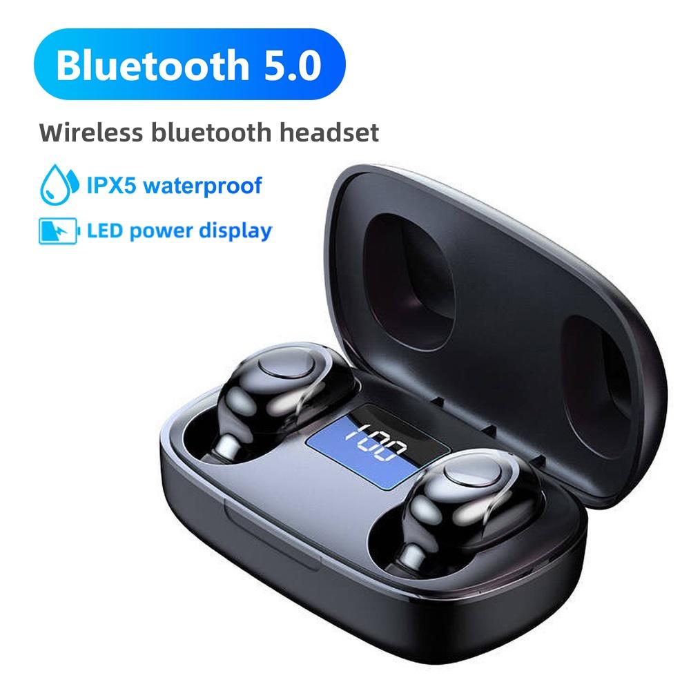 S9 tws bluetooth 5.0 trådløse øretelefoner hovedtelefoner digital display in-ear headset øretelefoner trådløs hovedtelefon bluetooth øretelefon