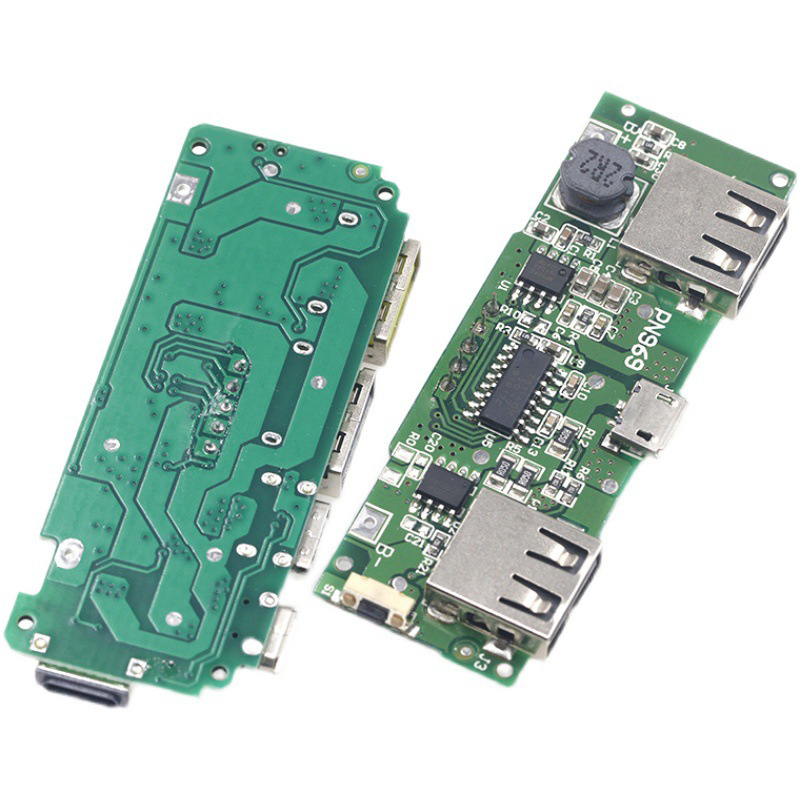 Cargador de batería de litio, Placa de protección de circuito, USB Dual LED, 5V, 2.4A, Micro/tipo-c, Banco de energía móvil, módulo de carga 18650