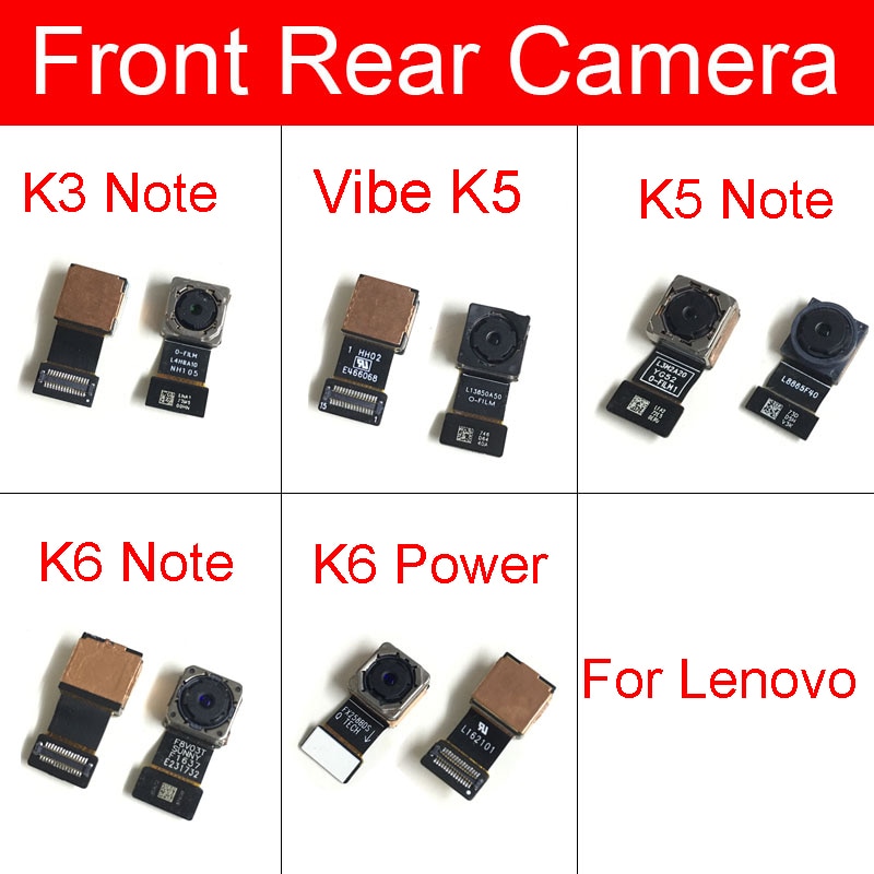 Anteriore ottavino e Posteriore Posteriore Cavo Della Flessione Della Macchina Fotografica per Lenovo K5 K6 K3 Nota A700 K50-T5 K5 Più K6 di Alimentazione k52t38 K53a48 K33a42 k33a48 Parti