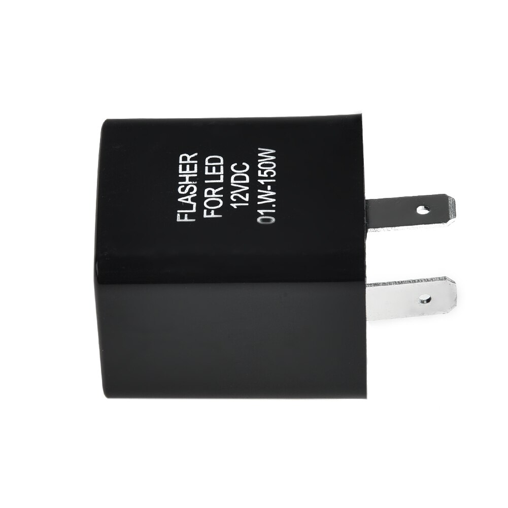 Blinking LED Flasher Relay 2-Pin Electronic Hyper PVC Plastic Black 12V