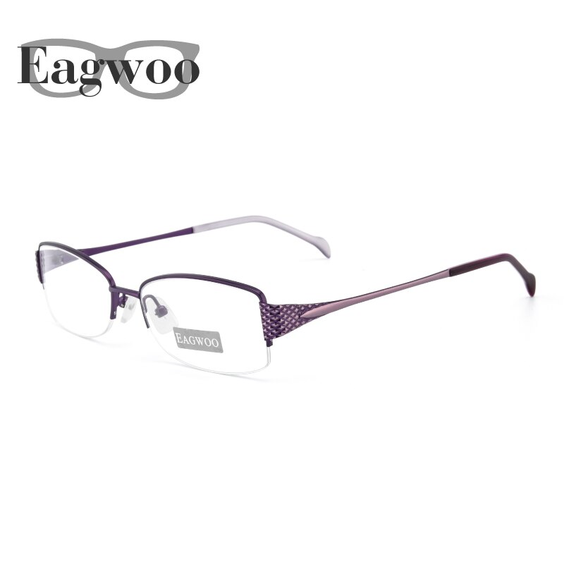 Women Semi Frame Eyeglasses Prescription Optical Frame Spring Temple Spectacle Small Face Suitable Glasses9157
