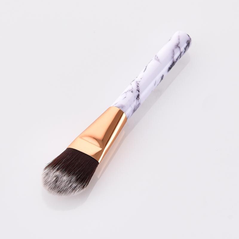 Make-Up Kwasten Met Marmeren Textuur Handvat Zachte Draagbare Oogschaduw Make-Up Kwasten Set Cosmetische Gereedschap TSLM1