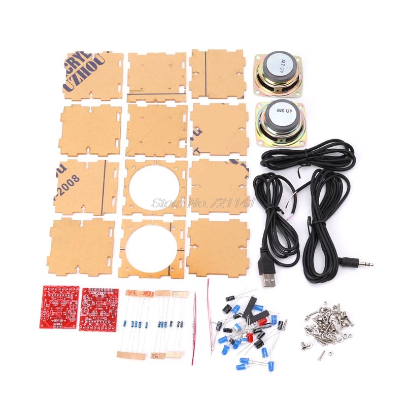 Mini 3W Lautsprecher Kasten DIY Bausatz Mit transp... – Grandado