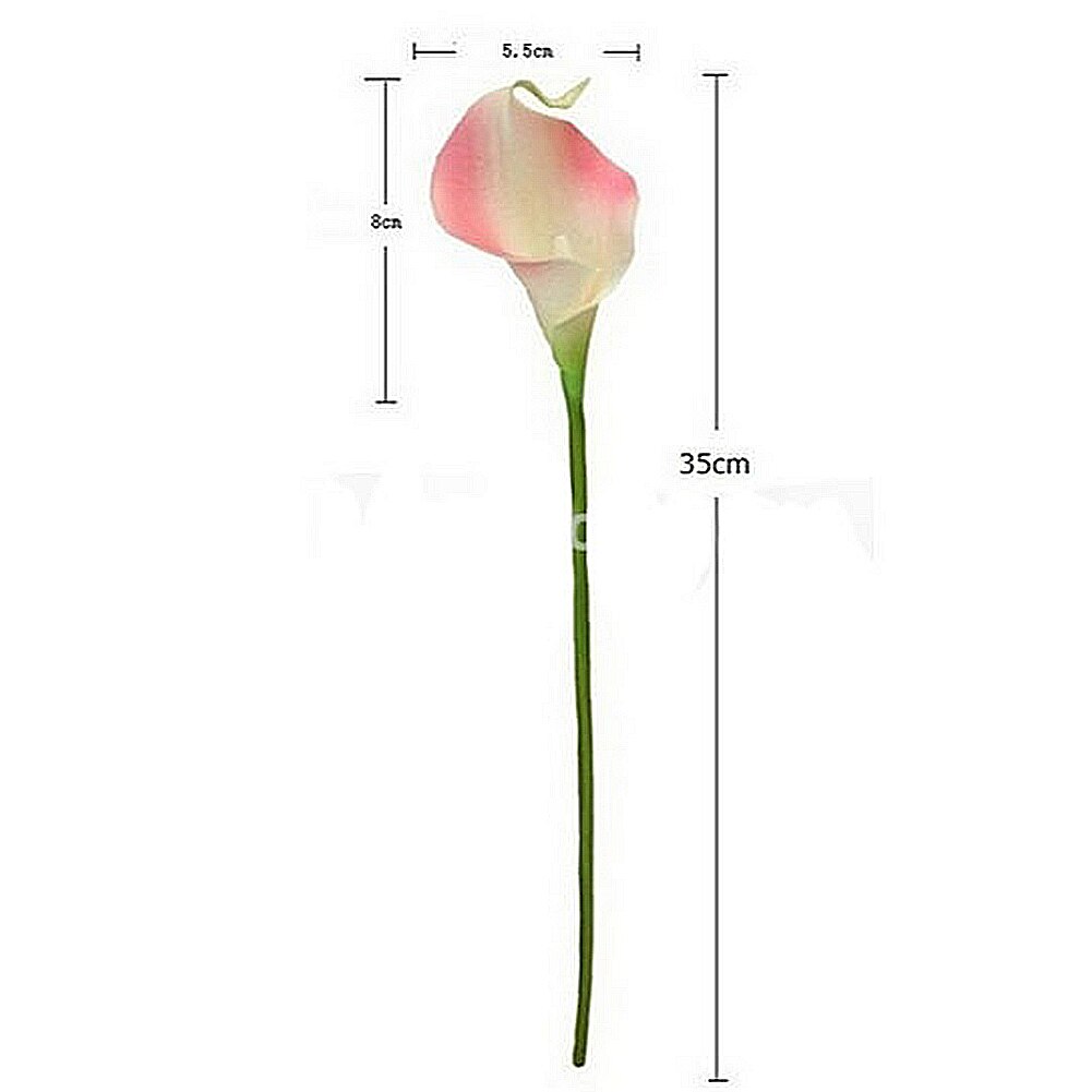 10Pcs Kunstmatige Calla Lelie Bos Latex Real Touch Nep Bloem Tuin Bridal Wedding Tafel Home Decor Boeket