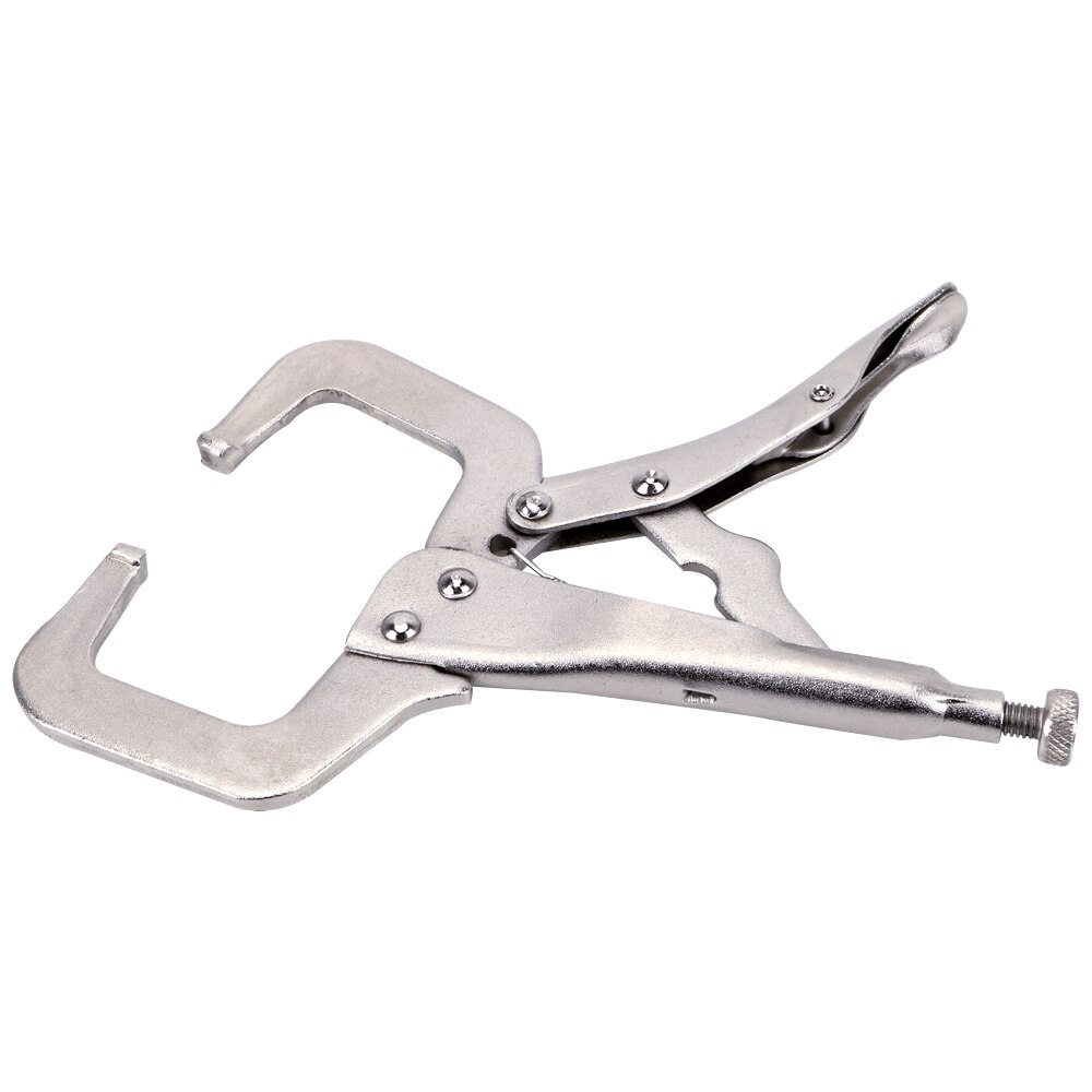 Pincer Tong Tenon Locator Fix Plier Grip Vise Lock Jaw Swivel Hand Tool Alloy Steel Pad Wood Work C Clamp weld Clip Woodwork: Fixed Head