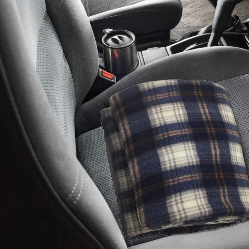 Manta de coche eléctrica, manta térmica de viaje de 12V con adaptador de CA para suministros de coche RV-gran clima frío Supp