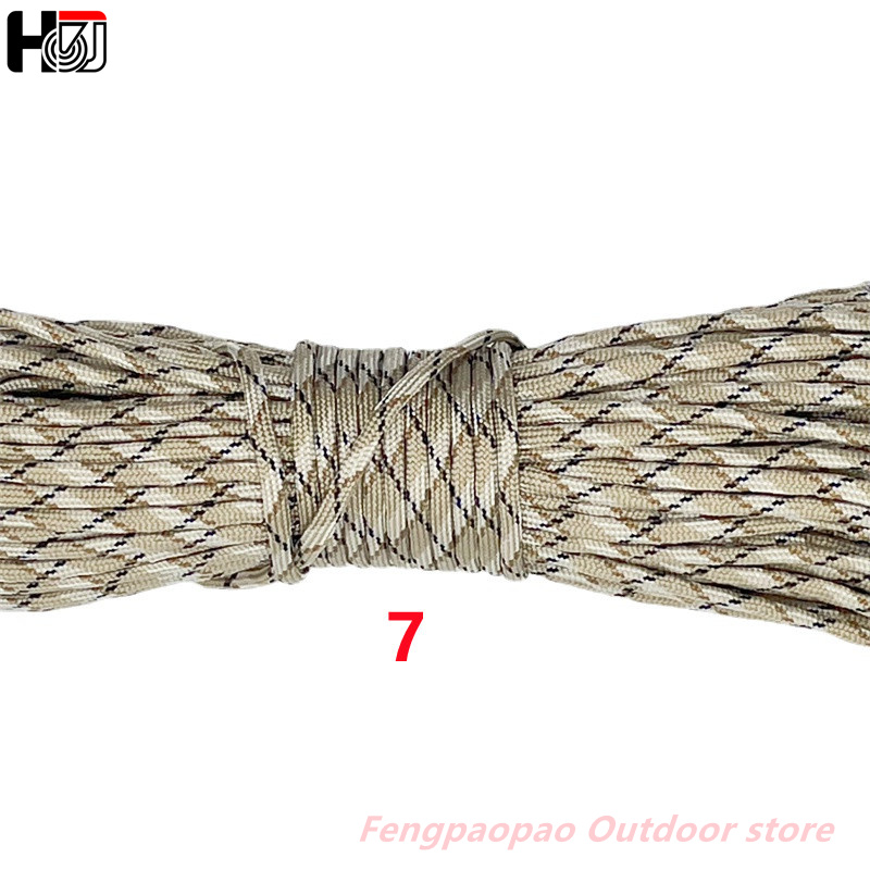 Cuerda de paracaídas de supervivencia, 7 núcleos, 550lb, 30m de diámetro, 4mm, accesorios de tienda para hacer cordón, pulsera, Collar de perro, Idea de: Azul / 31 m