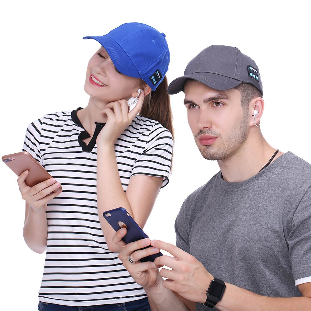 Trådløst bluetooth headset udendørs sports hatte hovedtelefon bluetooth musikafspiller øretelefon hætte til sportsløb baseball cap