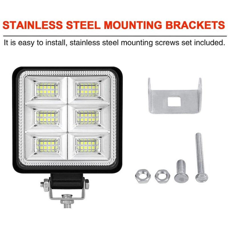 Waterproof LED Boat Lights,4 Inch Marine Deck Dock Light Boat Flood Spreader Light Bar, Boat Headlights, Stern Light